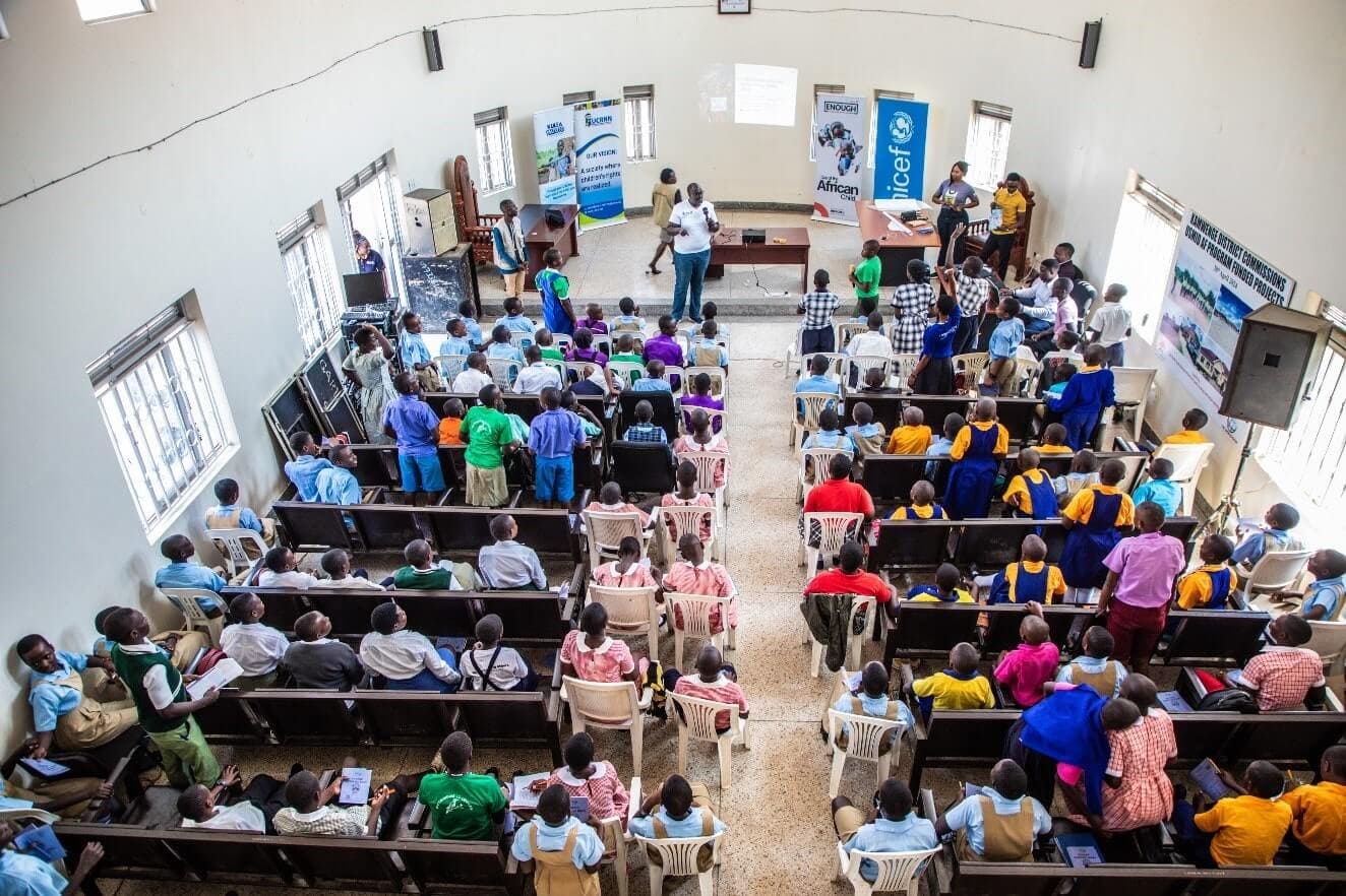 A Children's Parliament session in progress at the Kamwenge District Local Government chambers - Kulea Watoto