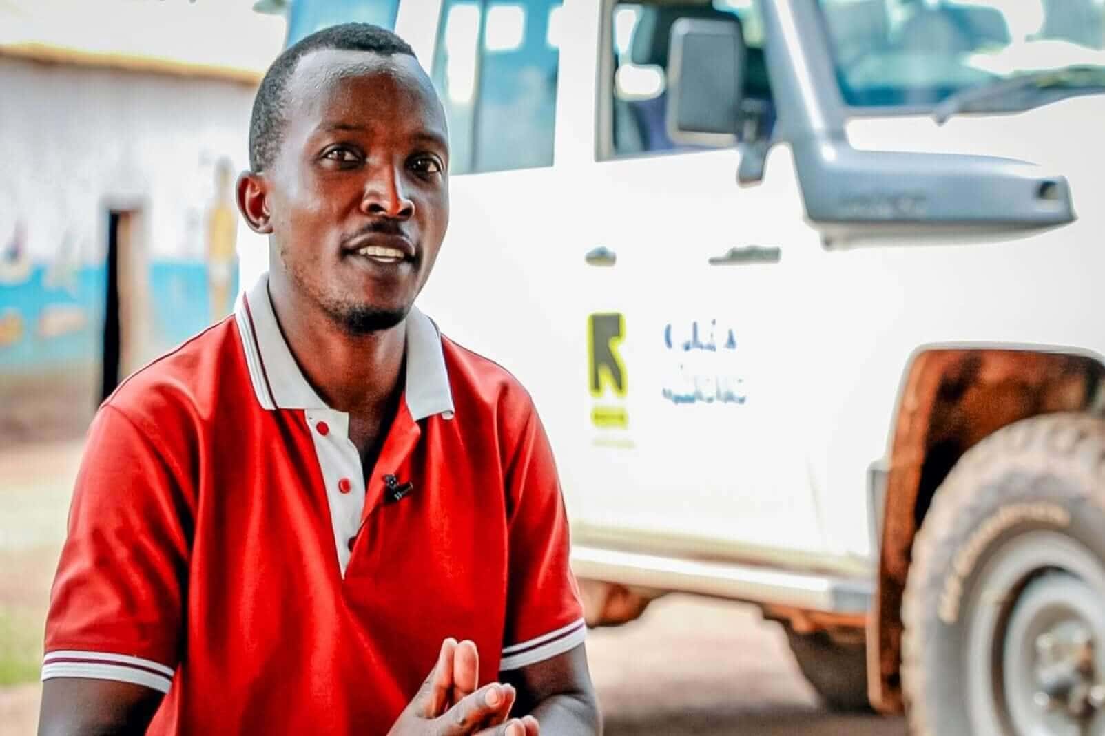 Muhindo Muterebaki, Chairman CMC of the PIVOT ECD Center, thanks Kulea Watoto for transforming center. The new feeding program has helped boost enrollment from 168 children in May 2024 to 289 in May 2025